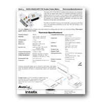 Intelix AVO-V3AD-WP110 Component Video and Digital Audio Wallplate Balun w/110 Punch-down Termination, Tech Specs - click to download PDF