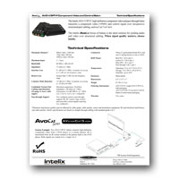 Intelix AVO-V3PT-F Component Video and IR Balun, Tech Specs - click to download PDF