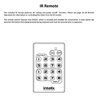 Intelix DIGI-88FS IR Remote Control (drawing)
