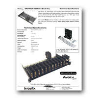 Intelix DIN-RACK-KIT 19-inch Balun Mounting Tray - techspecs