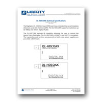 Intelix DL-HDCOAX HDMI over Coax Extender, Specs - click to download PDF