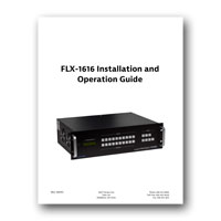Intelix FLX-1616 Flex Matrix Distribution System, Installation Manual - PDF