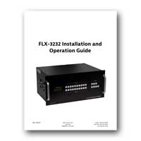 Intelix FLX-3232 Flex Matrix Distribution System, Installation Manual - PDF