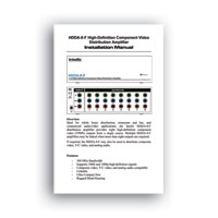 Intelix HDDA-8-F 1x8 A/V Distribution Amplifier - Manual  (click to download PDF)