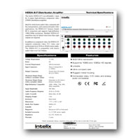 Intelix HDDA-8-F 1x8 A/V Distribution Amplifier - Specs (click to download PDF)