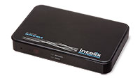 Intelix SKYPLAY-MX-R wireless HDMI Receiver, right-front view