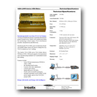 Intelix VGA-UHR-F Ultra-High Resolution VGA Balun Set - Spec Sheet (click to download PDF)