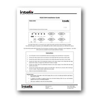 Intelix VGA2-DA4 1x4 VGA and Stereo Audio Distribution Amplifier - Manual and specs