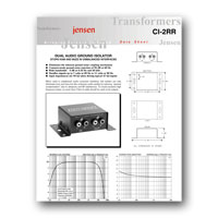 Jensen Transformers CI-2RR User Manual - click to download PDF