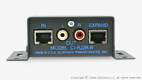 Jensen Transformers CI-RJ2R-R  ISO-MAX Stereo Cat-5 Audio Receiver Balun, front panel