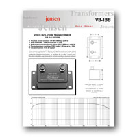 Jensen Transformers VB-1BB  ISO-MAX Baseband-Composite Video Isolator with BNC Connectors