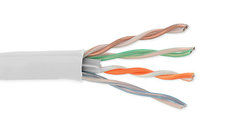 Liberty AV 24-4P-P-L6-EN-WHT Category 6 U/UTP EN Series 23 AWG 4-Pair Unshielded Cable, white jacket