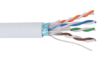 Liberty AV 24-4P-P-L6ASH-WHT Category 6A F/UTP EN Series 23 AWG 4-Pair Shielded Cable