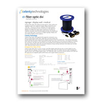 Celerity DFO-DVI Series Fiber Optic Cable, Spec Sheet