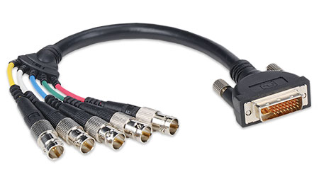 Liberty AV Premium Molded DVI Analog to 5-BNC-F Adapter Cable