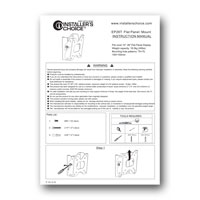 Liberty AV EP26T Tilt Wall Mount for Flat Panel TV - Instruction Manual