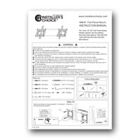 Liberty AV IM63T Tilt Wall Mount for Flat Panel TV - Instruction Manual