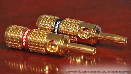 Vampire Wire #SB Single Banana Plugs - Gold-plated, All-metal Construction, Stackable